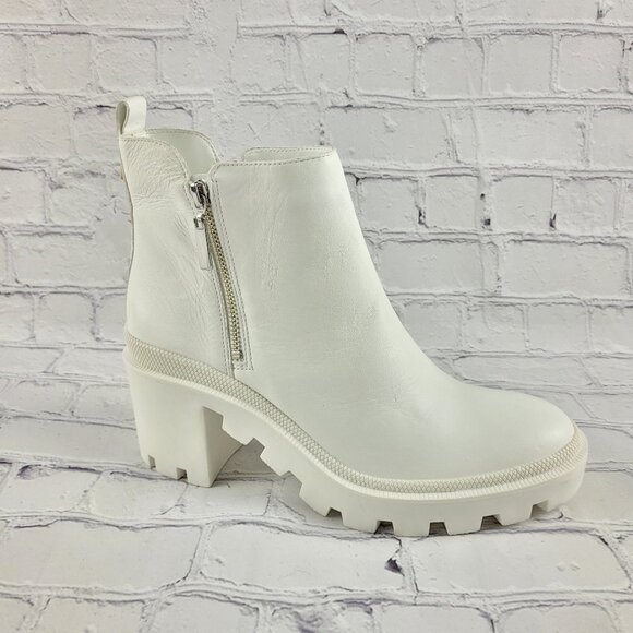 NWOB GB the Change So-Lution Sustainable Leather Chunky Lug Sole Booties - Picture 2 of 14